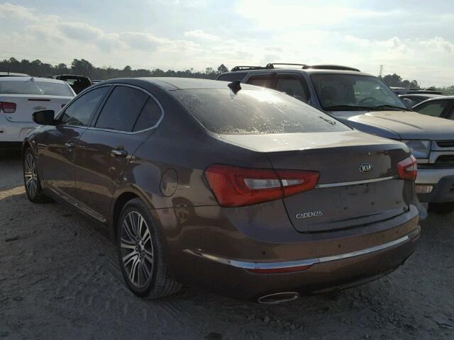 KNALN4D78E5160096 - 2014 KIA CADENZA PR BROWN photo 3