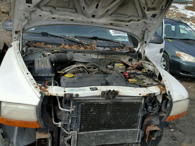 1B7GG2AXX1S200164 - 2001 DODGE DAKOTA QUA WHITE photo 7