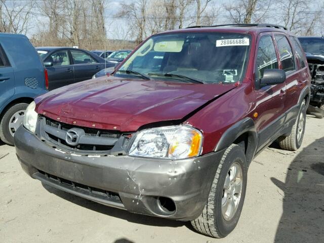 4F2YZ04143KM46656 - 2003 MAZDA TRIBUTE LX MAROON photo 2