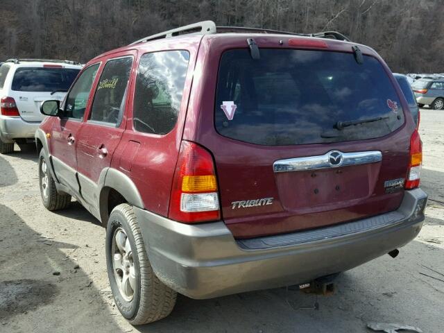 4F2YZ04143KM46656 - 2003 MAZDA TRIBUTE LX MAROON photo 3