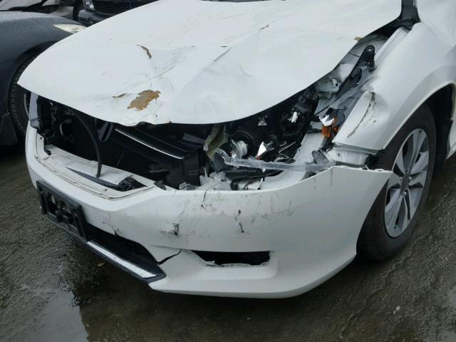 1HGCR2F33EA182649 - 2014 HONDA ACCORD LX WHITE photo 9