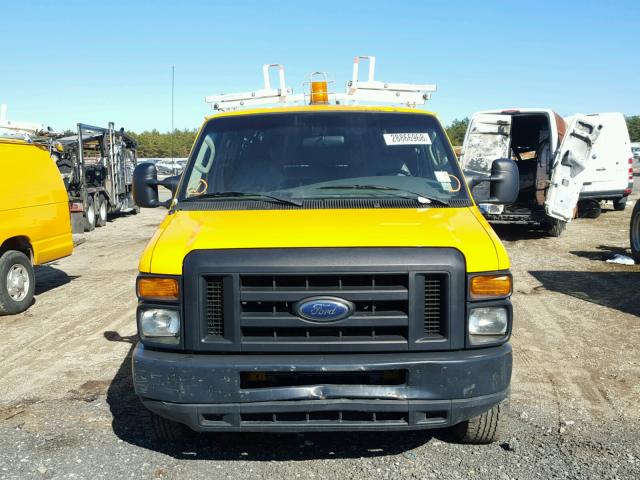 1FTSS34L38DA10177 - 2008 FORD ECONOLINE YELLOW photo 9