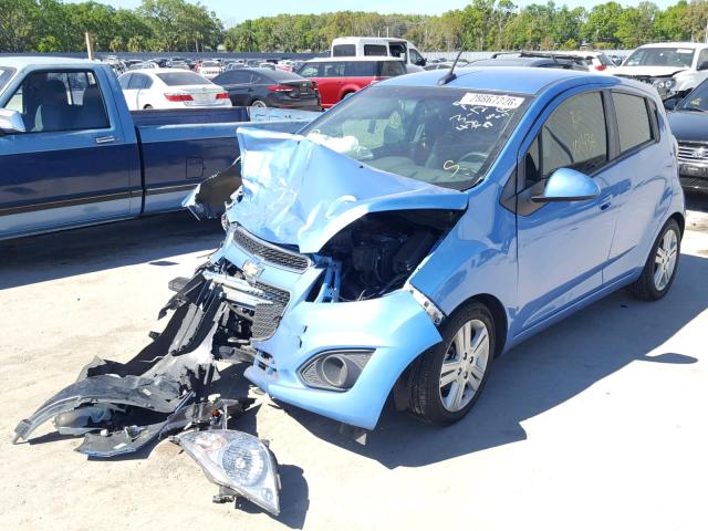 KL8CA6S92EC566541 - 2014 CHEVROLET SPARK LS BLUE photo 2