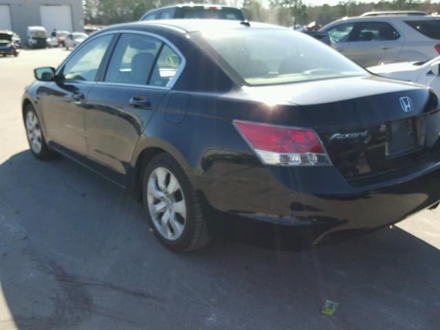 1HGCP26878A153113 - 2008 HONDA ACCORD EXL BLACK photo 3