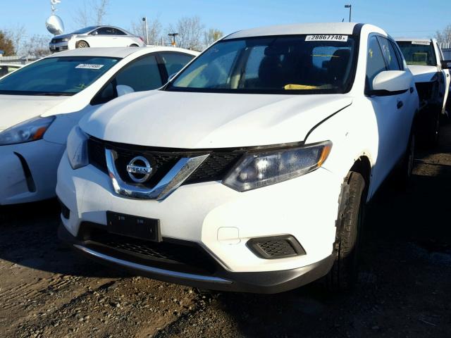 KNMAT2MV9GP697103 - 2016 NISSAN ROGUE S WHITE photo 2