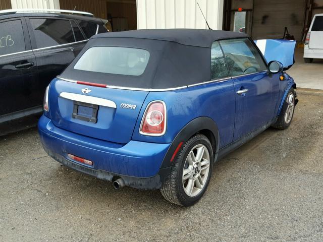 WMWZN3C58DT568676 - 2013 MINI COOPER BLUE photo 4