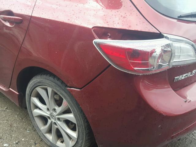 JM1BL1H69A1290300 - 2010 MAZDA 3 S BURGUNDY photo 9