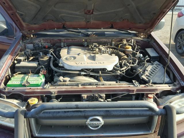 JN8DR09X92W657746 - 2002 NISSAN PATHFINDER BURGUNDY photo 7