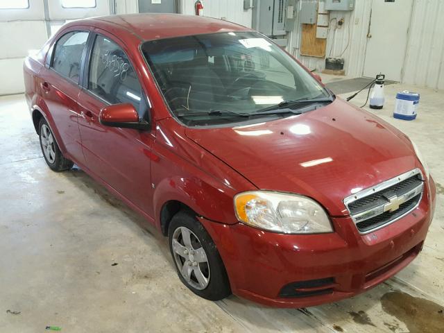 KL1TD56E49B358325 - 2009 CHEVROLET AVEO LS MAROON photo 1