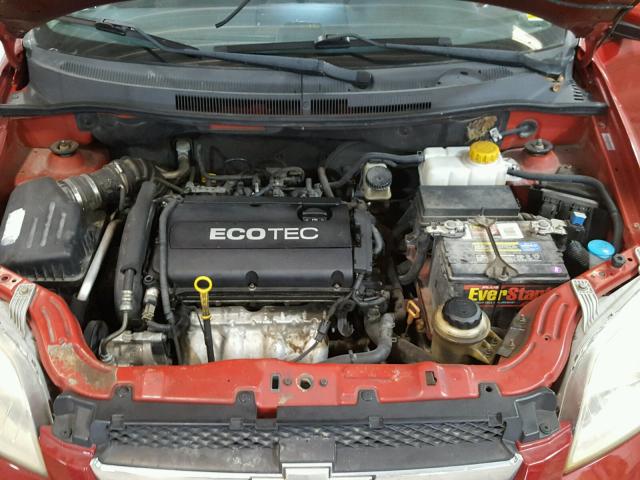 KL1TD56E49B358325 - 2009 CHEVROLET AVEO LS MAROON photo 7