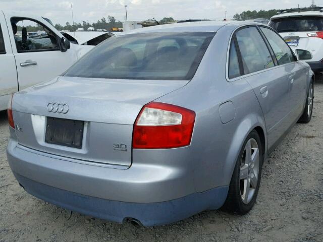 WAULT68E52A170226 - 2002 AUDI A4 3.0 QUA GRAY photo 4