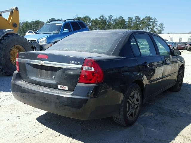 1G1ZS58N37F229352 - 2007 CHEVROLET MALIBU LS BLACK photo 4