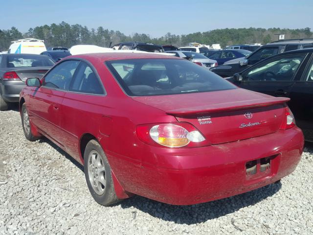 2T1CE22P42C009216 - 2002 TOYOTA CAMRY SOLA RED photo 3