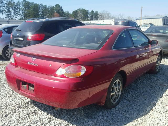 2T1CE22P42C009216 - 2002 TOYOTA CAMRY SOLA RED photo 4