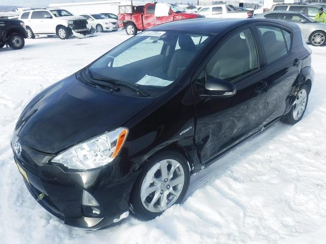 JTDKDTB35C1500465 - 2012 TOYOTA PRIUS C BLACK photo 2