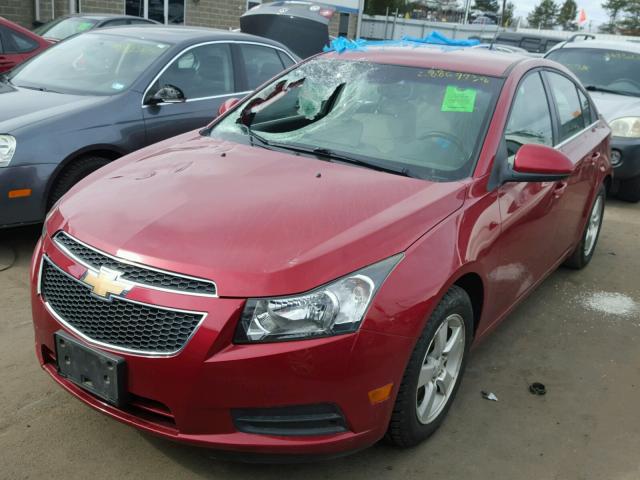 1G1PF5S92B7298432 - 2011 CHEVROLET CRUZE LT RED photo 2