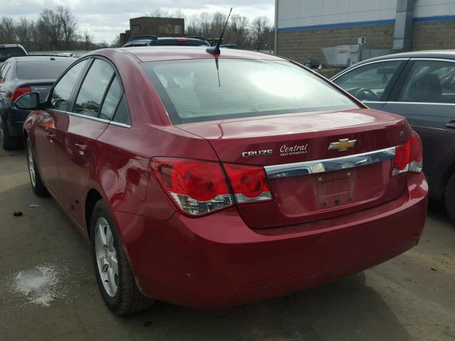 1G1PF5S92B7298432 - 2011 CHEVROLET CRUZE LT RED photo 3