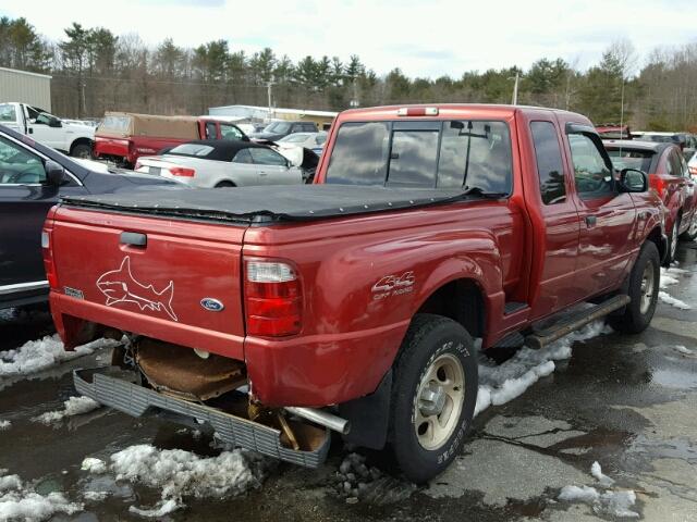 1FTZR15EX1TA43591 - 2001 FORD RANGER SUP RED photo 4