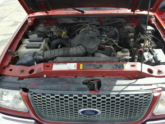 1FTZR15EX1TA43591 - 2001 FORD RANGER SUP RED photo 7