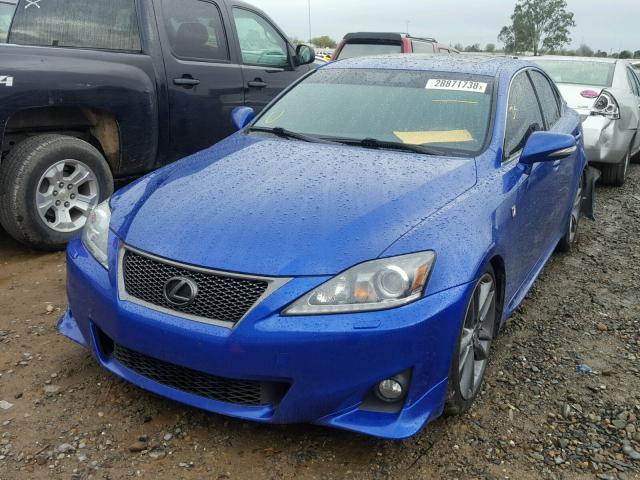 JTHBE5C20C5029394 - 2012 LEXUS IS 350 BLUE photo 2