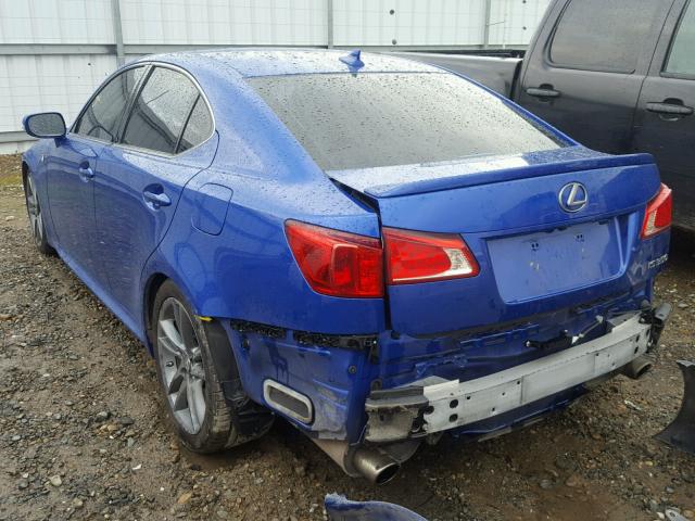 JTHBE5C20C5029394 - 2012 LEXUS IS 350 BLUE photo 3