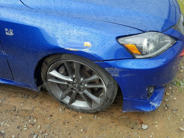 JTHBE5C20C5029394 - 2012 LEXUS IS 350 BLUE photo 9