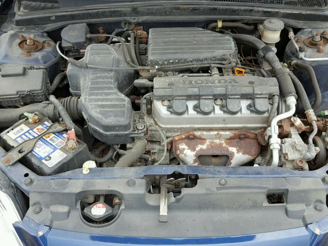 1HGES16533L033796 - 2003 HONDA CIVIC LX BLUE photo 7