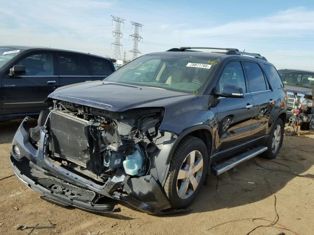 1GKKVRED6BJ326820 - 2011 GMC ACADIA SLT შავი ფოტო 2