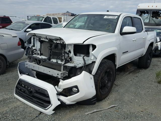 3TMAZ5CNXHM031893 - 2017 TOYOTA TACOMA DOU WHITE photo 2