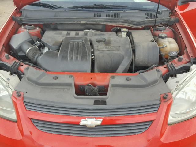 1G1AS58H397156956 - 2009 CHEVROLET COBALT LS RED photo 7