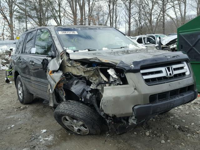 5FNYF18666B025964 - 2006 HONDA PILOT EX GRAY photo 9