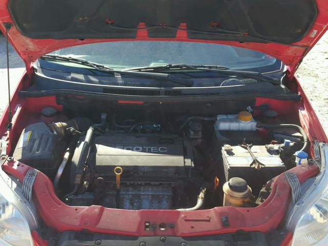 KL1TD6DEXBB122289 - 2011 CHEVROLET AVEO LS RED photo 7