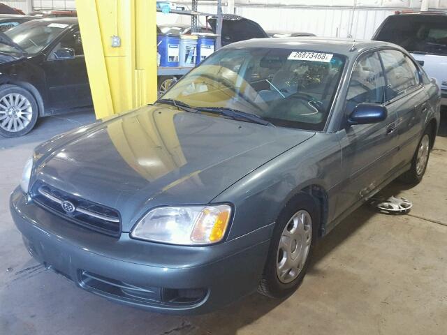 4S3BE635XY7216798 - 2000 SUBARU LEGACY L GREEN photo 2