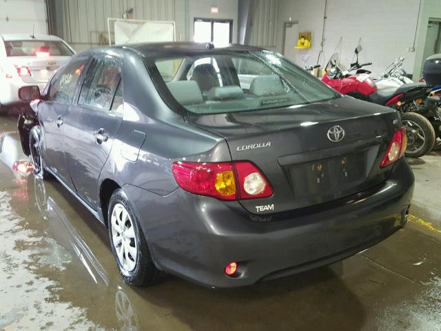 1NXBU4EEXAZ336303 - 2010 TOYOTA COROLLA BA CHARCOAL photo 3