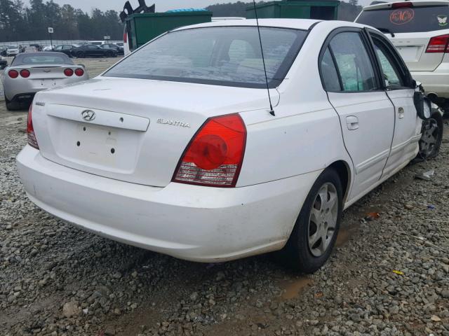 KMHDN46D04U711079 - 2004 HYUNDAI ELANTRA GL WHITE photo 4