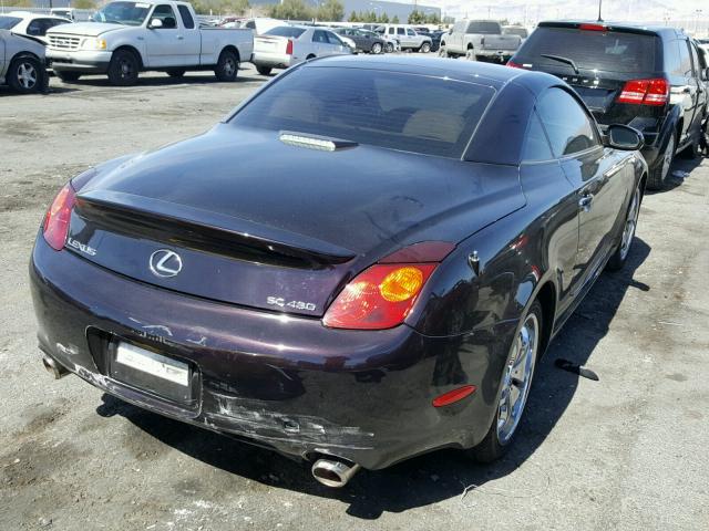 JTHFN48Y620021000 - 2002 LEXUS SC 430 PURPLE photo 4