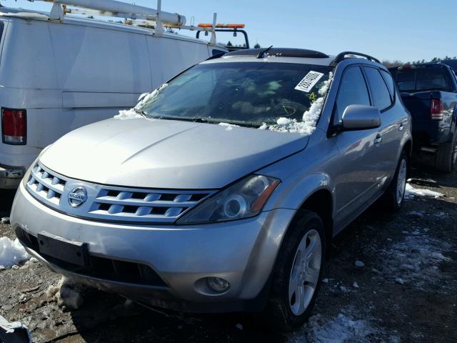 JN8AZ08W74W308437 - 2004 NISSAN MURANO SL SILVER photo 2