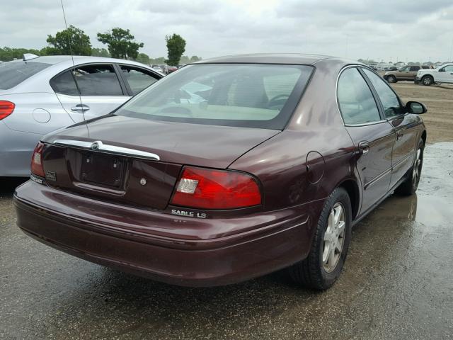 1MEFM55SXYG607479 - 2000 MERCURY SABLE LS P BURGUNDY photo 4