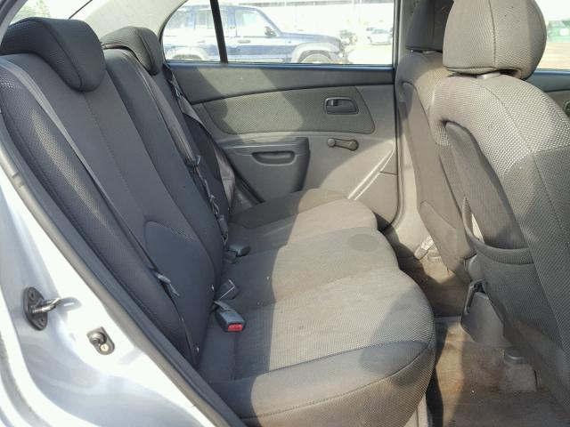 KNADE123566145411 - 2006 KIA RIO SILVER photo 6