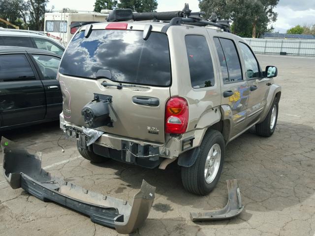 1J4GK58K34W295507 - 2004 JEEP LIBERTY LI BEIGE photo 4