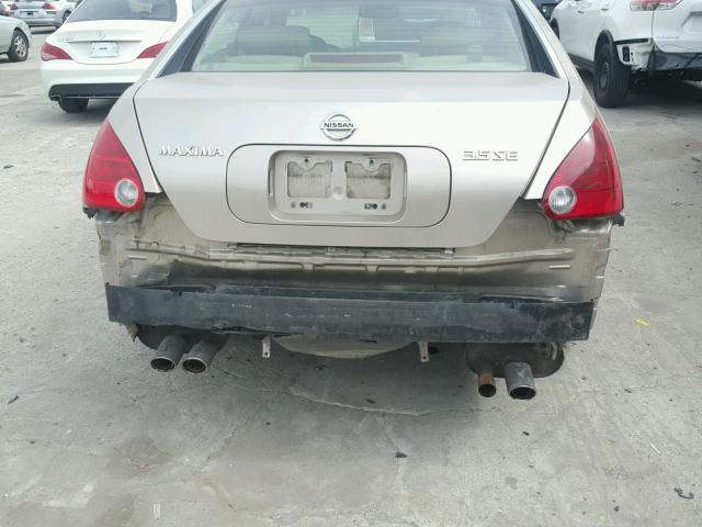 1N4BA41E06C803380 - 2006 NISSAN MAXIMA SE GOLD photo 9