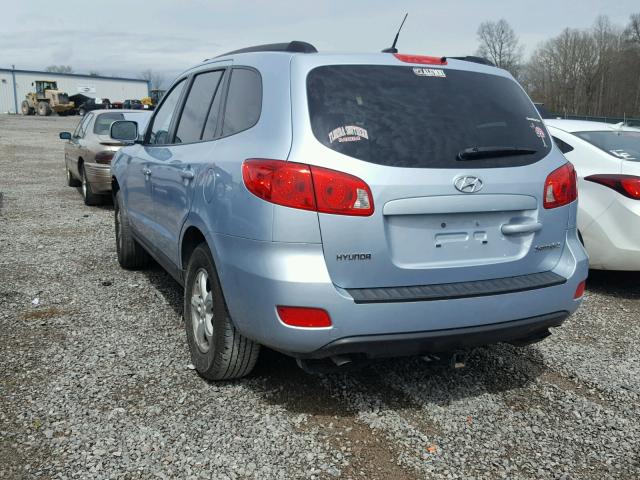 5NMSG13DX8H146460 - 2008 HYUNDAI SANTA FE G BLUE photo 3