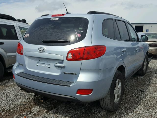 5NMSG13DX8H146460 - 2008 HYUNDAI SANTA FE G BLUE photo 4