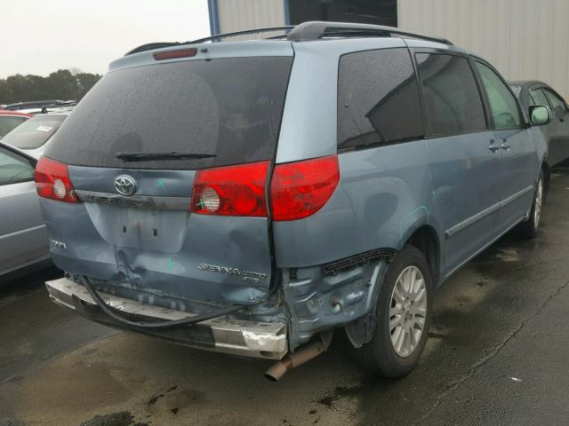 5TDBK22C47S006820 - 2007 TOYOTA SIENNA XLE BLUE photo 4