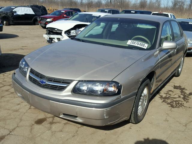 2G1WF52E729258614 - 2002 CHEVROLET IMPALA TAN photo 2