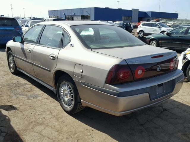 2G1WF52E729258614 - 2002 CHEVROLET IMPALA TAN photo 3