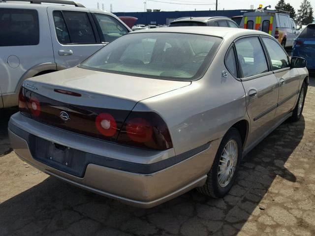 2G1WF52E729258614 - 2002 CHEVROLET IMPALA TAN photo 4