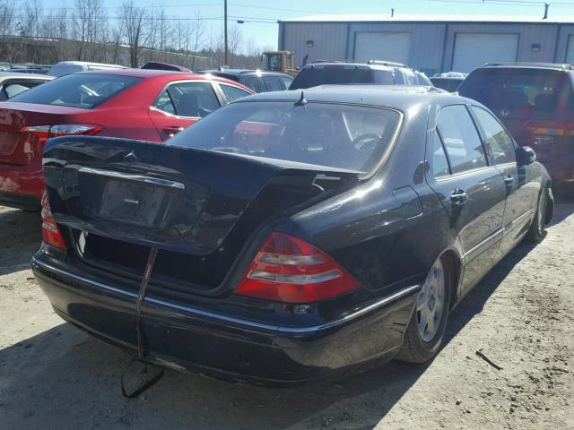 WDBNG70J91A169544 - 2001 MERCEDES-BENZ S 430 BLACK photo 4