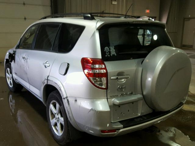 JTMDK4DV4A5088581 - 2010 TOYOTA RAV4 LIMIT SILVER photo 3