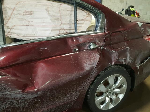 1HGCP36839A043960 - 2009 HONDA ACCORD EXL BURGUNDY photo 9